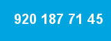 920 187 71 45 920 187 71 45